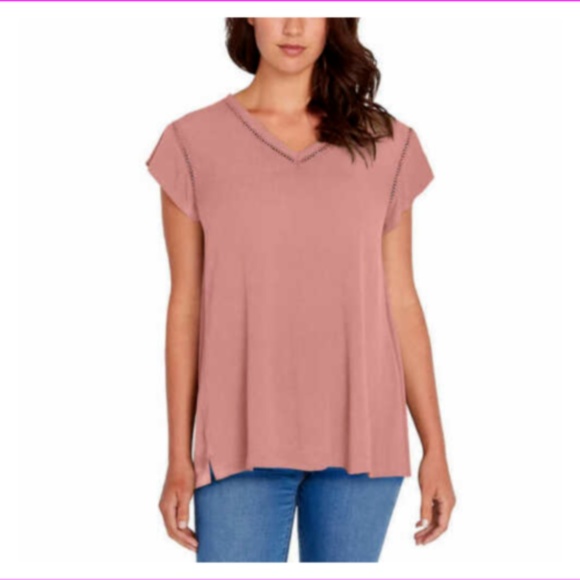 Buffalo David Bitton Tops - Buffalo Ladies lightweight Short Sleeve V-Neck Top